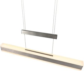 LED висящо осветително тяло в матово сребрист цвят с метален абажур Arcola – Trio