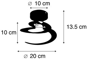 Модерна таванна лампа с черна спирална абажур - Scroll