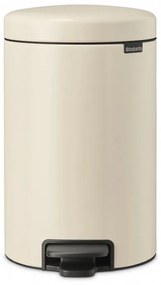 Кош за боклук с педал Brabantia NewIcon 1005531, 12 л, Плавно затваряне, Противоплъзгаща основа, Бежов