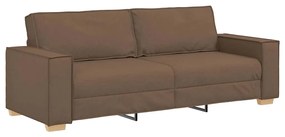 4104994 vidaXL 3-местен диван, кафяв, 180 см, плат