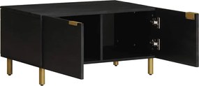 4017653 vidaXL Маса за кафе, черна, 80x50x40 см, инженерно дърво