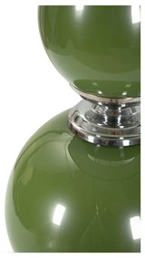 Зелена и сива настолна лампа с текстилен абажур (височина 65 cm) Eva – Mauro Ferretti