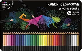 Kidea - Цветни моливи 36 цв. в метална кутия