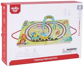 Tooky Toy - Дървено влакче с релси в куфарче TH616