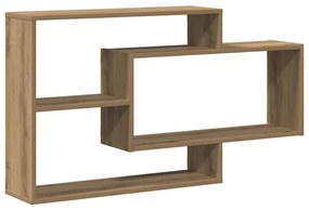 855823 vidaXL стенна етажерка Artisan Oak 104x20x58,5 cm инженерна дървесина