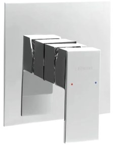 Вградена душ батерия в лъскаво-сребрист цвят (1 изход) Latus – Sapho