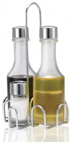 Стъклен оливерник комплект 190мл. - с хромирана поставка EKO LINE/ (8049)