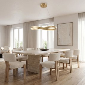 ВИСЯЩА ТАВАННА ЛАМПА SWE069-CP 80cm BRUSH GOLD