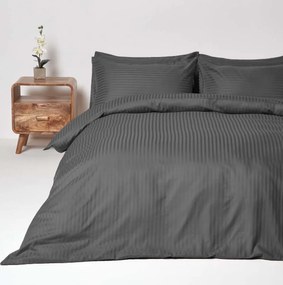 Спално бельо Royal Linen от 100% памук в тъмно сиво от Аглика