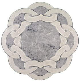 Сив кръгъл килим ø 100 cm - Vitaus