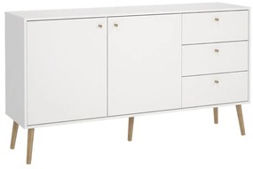 Бял нисък скрин 149x82 cm Bodo - Tvilum