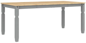 4005721 vidaXL Тоалетка Corona, сива, 180x90x75 см, бор масив