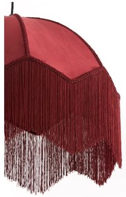 Висящо осветително тяло с текстилен абажур в цвят бордо ø 60 cm Malacia – Light &amp; Living