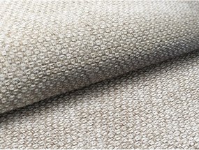 Бежово двойно тапицирано легло с място за съхранение и включена подматрачна рамка 160x200 cm Mano – Makamii