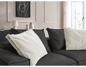 Черен диван от изкуствена кожа 260 cm Boheme – Bobochic Paris