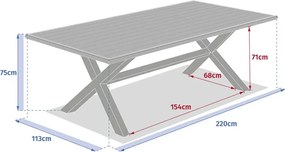 Градинска маса Hesperide Axiome - Антрацит