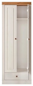 Бял гардероб от масивен бор 65x180 cm Anita – Støraa