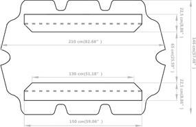 Резервен покрив за градинска люлка, бежов, 150/130x70/105 cм