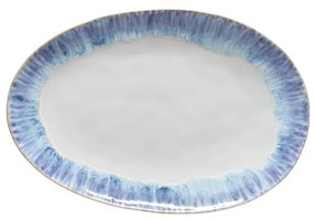 Бяло-синя керамична табла за сервиране Brisa, дължина 41 cm - Costa Nova