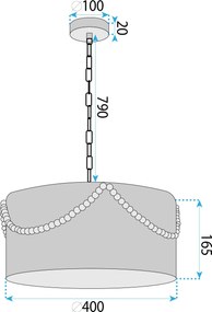 Лампа APP1741-1CP 40 cm