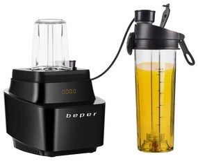 Разопакован: Вакуумен блендер Beper BP.620, 1000W, 1L, BPA Free, Шумоизолираща капачка, Soft Touch, 2скорости+импулси, Черен