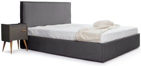 Тапицирано легло Pure-Gkri-150 x 200-Χωρίς μηχανισμό ανύψωσης