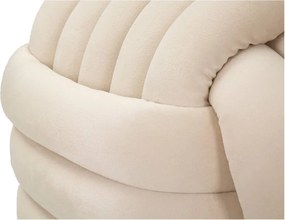 Кремава кадифена табуретка Softy – Mauro Ferretti