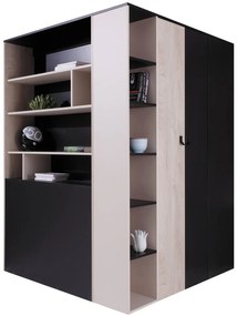 Гардероб Planet corner-Black - Dub - Beige