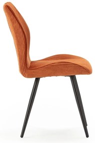 Оранжеви велурени трапезни столове в комплект 2 бр. Adaya – Marckeric