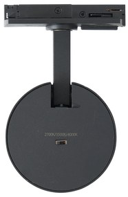 Модерен прожектор черен за 1-фазна релсова система - Iconic Mark