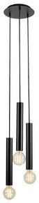 Черна висяща лампа с метален абажур 25x25 cm Sencillo - Markslöjd