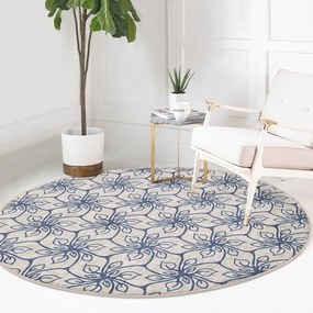 Син кръгъл килим подходящ за пране и за прахосмукачки роботи ø 100 cm Comfort – Mila Home