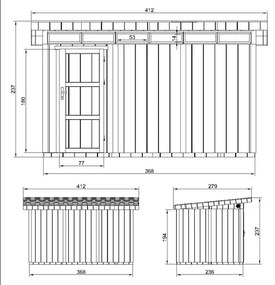 LP® SmartSide® панелен навес – 236 x 368 см – 9 м2