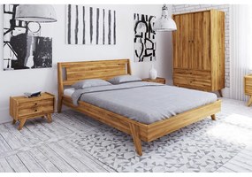 Дъбово двойно легло 180x200 cm Retro 2 - The Beds