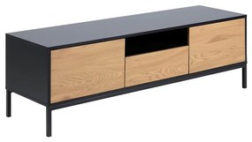 Стойка за телевизор SARON дъб/черно