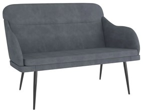 351446 vidaXL Пейка, тъмносива, 110x76x80 см, кадифе