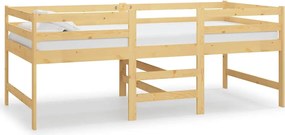 833095 vidaXL Рамка за легло без матрак, 90x200 см, масивна чамова дървесина