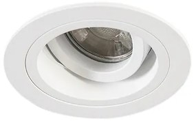 Комплект от 6 вградени спота кръгли бели регулируеми - Chuck