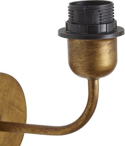 Винтидж стенна лампа златиста без абажур - Matt