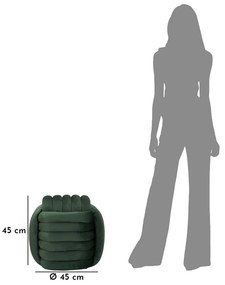 Зелена кадифена табуретка Softy – Mauro Ferretti