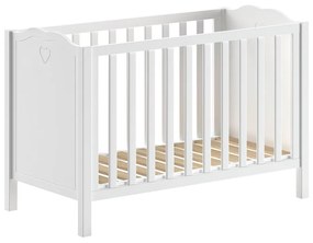 Бяло детско креватче от масивен бор 60x120 cm Amori – Vipack