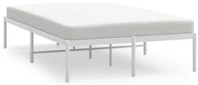 350910 vidaXL Метална рамка за легло, бяла, 120x190 см