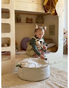 Кремав детски пуф Tic-Tac-Toe – Lorena Canals