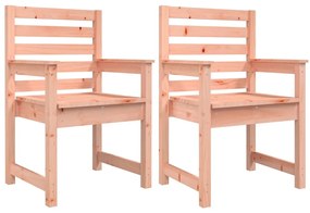 824058 vidaXL Градински столове, 2 бр, 60x48x91 см, масивно дугласко дърво