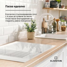 Klarstein Delicatessa 70 Hybrid, вграден индукционен плот, 4 зони, 7000 W, стъклокерамика
