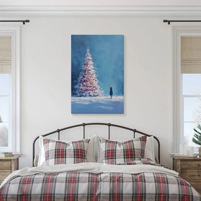 Картина на платно – Вълшебна нощ с коледно дърво