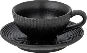 Черна керамична чаша за капучино 200 ml Neri – Bloomingville