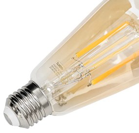 Комплект от 5 Smart E27 димируема в Kelvin LED лампа ST64 goldline 7W 700 lm 1800-4000K