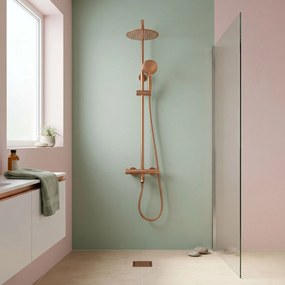 Душ система с Термостат Rea Lungo Diamond Copper Brush