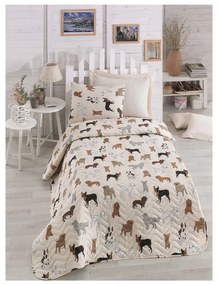 Кремаво шалте за единично легло с калъфка за възглавница Peritos, 160 x 220 cm Havhav - Mijolnir